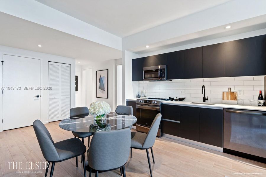 Furnished interior view inside a new home in , Miami (Image 8). Furnished interior view inside a new home in , Miami (Image 8).