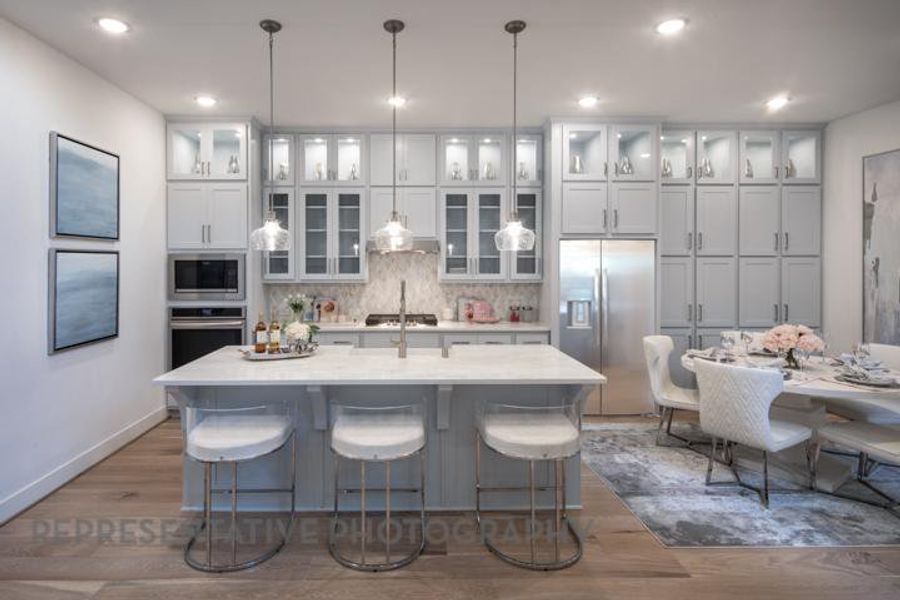 Furnished interior view inside a new home in Bridgeland Central: The Villas, Cypress (Image 4).