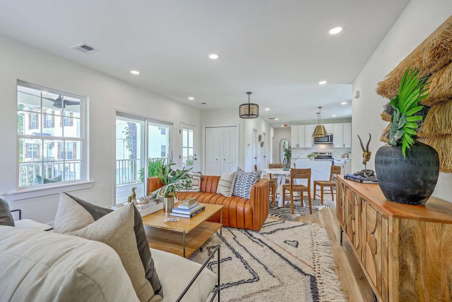 Furnished interior view inside a new home in , Charleston (Image 8).