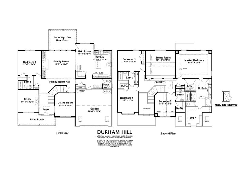 Durham Hill floor plan by Ivey Homes