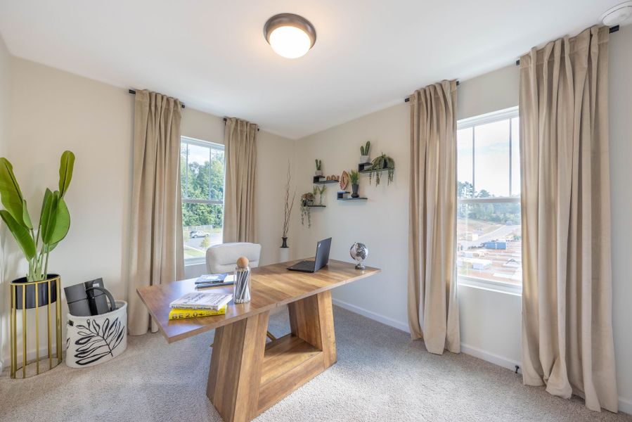 Representative furnished interior of a home built from the Myka TH by True Homes in Village at Reedy Creek Townhomes, Charlotte (Image 13).