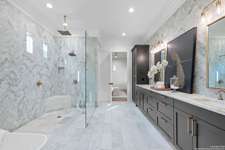 Furnished interior view inside a new home in , Terrell Hills (Image 8).