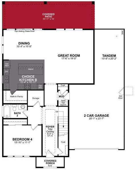 2D floor plan layout of this home in Montana Vista - Summit: Summit, Buckeye, AZ (Image 4).
