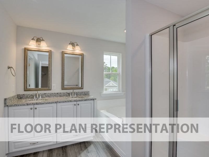 The 1797 Plan | Primary Bathroom Floorplan Representation