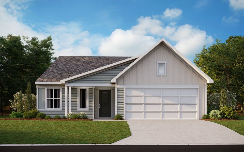 Representative exterior photo of a completed home built from the DaVinci by Fischer Homes in Three Rivers, Euharlee, GA (Image 2).