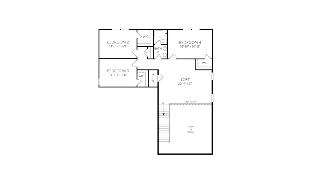 2D floor plan layout for the Arbor - 17947 by Dream Finders Homes in Garrett Farms, Thompson's Station, TN (Image 3). 2D floor plan layout for the Arbor - 17947 by Dream Finders Homes in Garrett Farms, Thompson's Station, TN (Image 3).