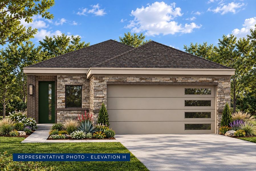 Representative exterior photo of a completed home built from the Wilson F by First Texas Homes in Oaklawn, Van Alstyne, TX (Image 10). Representative exterior photo of a completed home built from the Wilson F by First Texas Homes in Oaklawn, Van Alstyne, TX (Image 10).