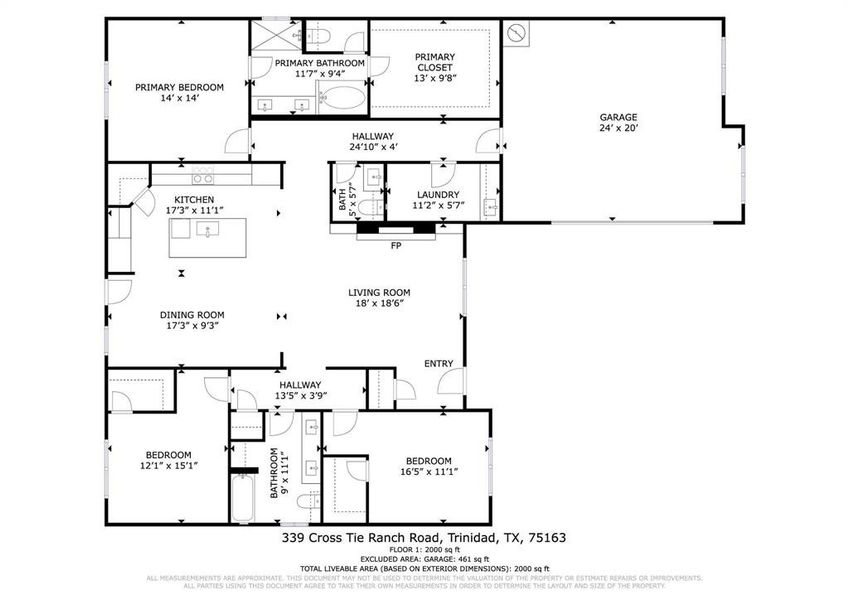 2D floor plan layout of this home in , Trinidad, TX (Image 5). 2D floor plan layout of this home in , Trinidad, TX (Image 5).