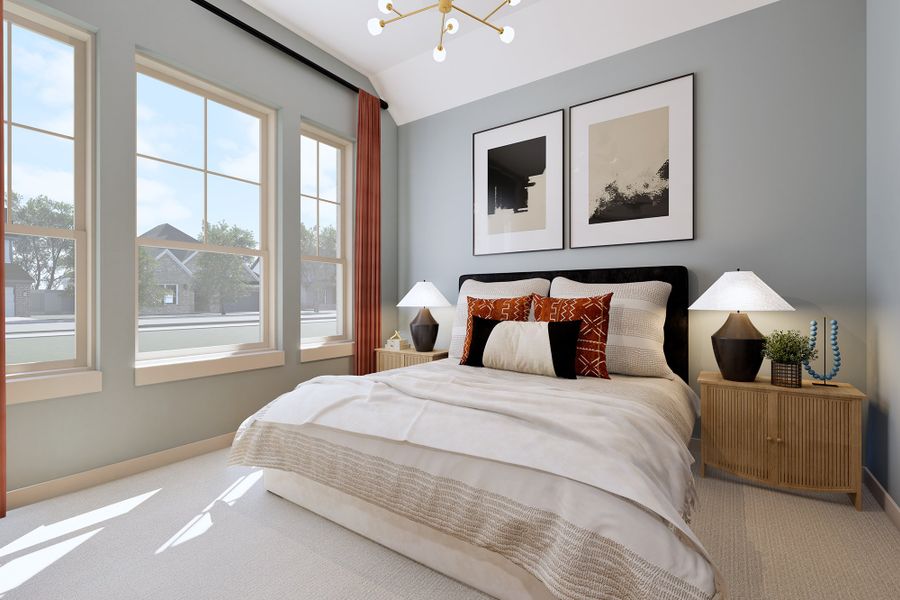 Representative furnished interior of a home built from the The Periwinkle by David Weekley Homes in Legacy, League City (Image 5).