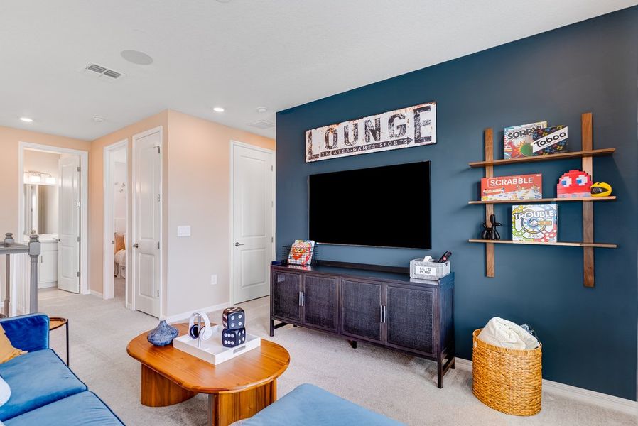 Furnished interior view inside a new home in Center Lake Ranch Community Group Page, St. Cloud (Image 37).