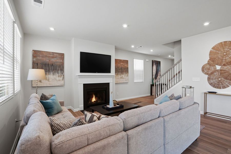 Furnished interior view inside a new home in Waxhaw Landing, Monroe (Image 9).