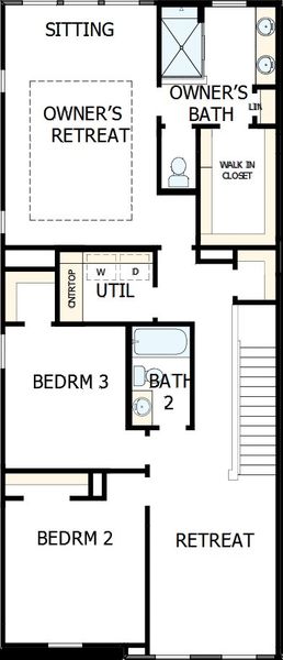 2D floor plan layout of this home in Westview Towns, Waxhaw, NC (Image 3). 2D floor plan layout of this home in Westview Towns, Waxhaw, NC (Image 3).