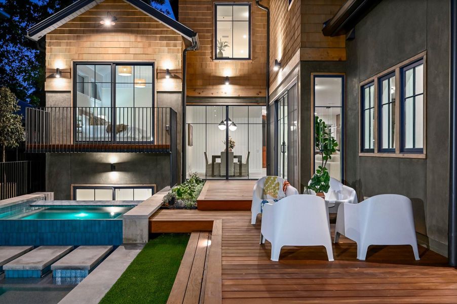 Exterior details and patio area of a home in , Austin (Image 24). Exterior details and patio area of a home in , Austin (Image 24).