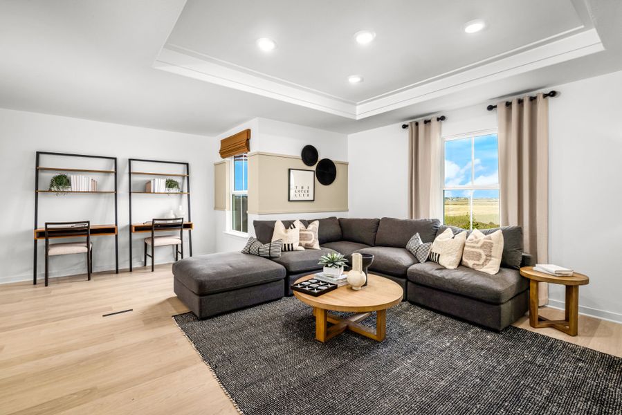 Furnished interior in a model home at Larson Crossing in Elgin (Image 27). Furnished interior in a model home at Larson Crossing in Elgin (Image 27).