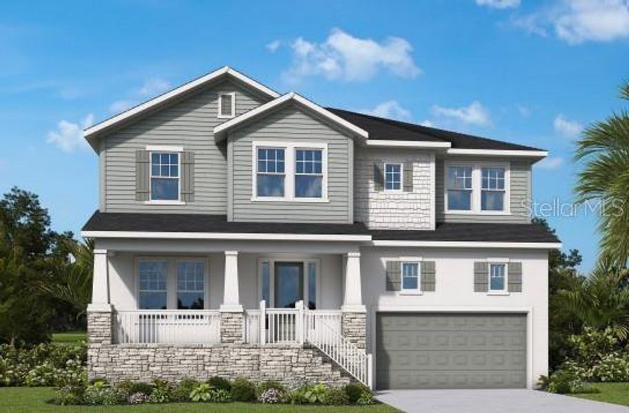 Front exterior of a new home in , Tampa, FL, highlighting curb appeal (Image 1). Front exterior of a new home in , Tampa, FL, highlighting curb appeal (Image 1).