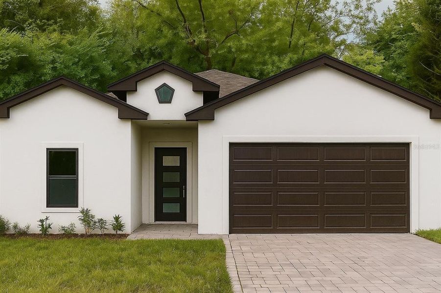 Front exterior of a new home in , Dunedin, FL, highlighting curb appeal (Image 1).