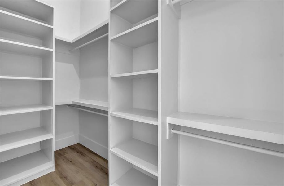 Spacious primary closet