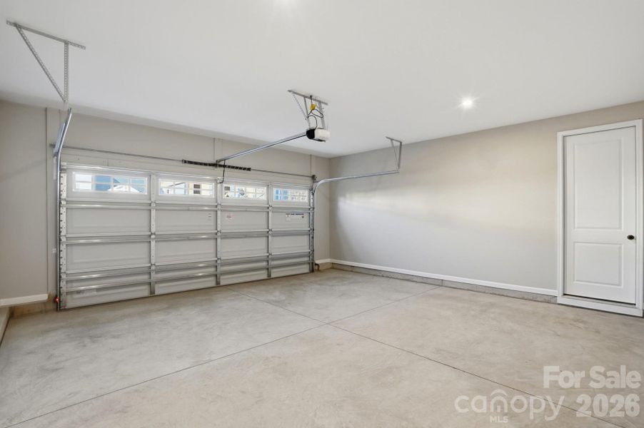 Two Car Garage with Additional 4x16 Storage Area