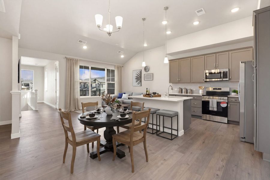 Furnished interior view inside a new home in The Lakes at Centerra, Loveland (Image 6).