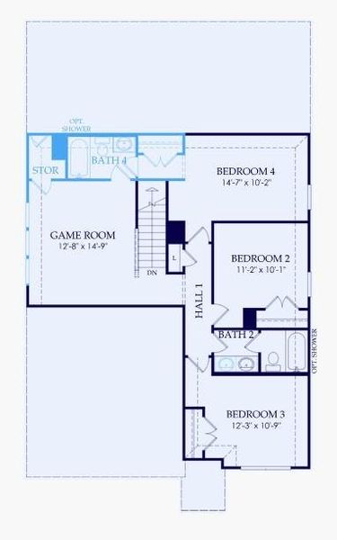 2D floor plan layout of this home in Ryehill, Sugar Land, TX (Image 20).