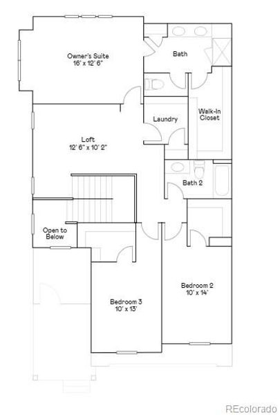 2D floor plan layout of this home in , Thornton, CO (Image 2).