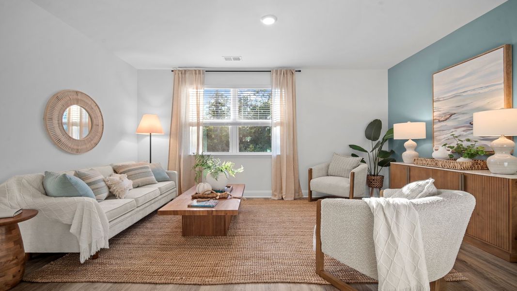 Representative furnished interior of a home built from the Cali by D.R. Horton in The Lakes at North Glynn, Brunswick (Image 12).