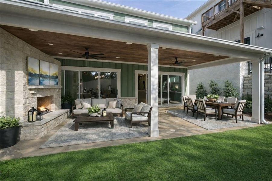 Exterior details and patio area of a home in , Marietta (Image 3).