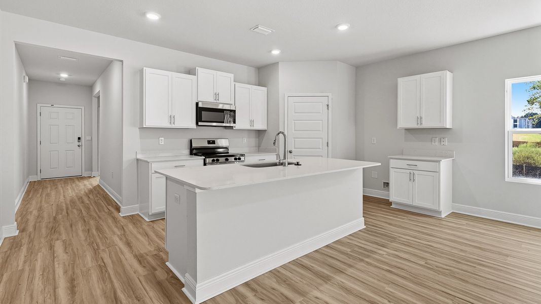 Furnished interior view inside a new home in Ashton Park Phase III, Freeport (Image 3). Furnished interior view inside a new home in Ashton Park Phase III, Freeport (Image 3).