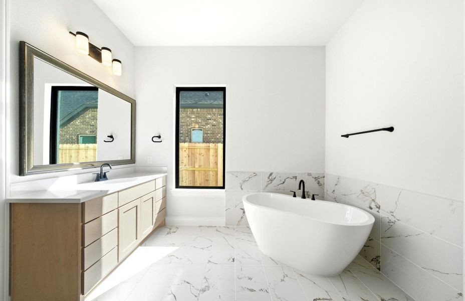 Furnished interior view inside a new home in The Highlands 55′, Porter (Image 7).