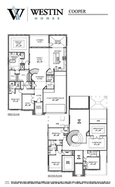 2D floor plan layout of this home in Candela, Richmond, TX (Image 4).