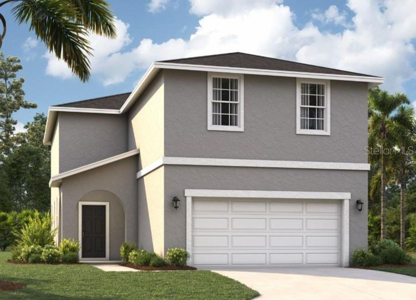Front exterior of a new home in Avalon Park Tavares Single Family Homes, Tavares, FL, highlighting curb appeal (Image 1). Front exterior of a new home in Avalon Park Tavares Single Family Homes, Tavares, FL, highlighting curb appeal (Image 1).