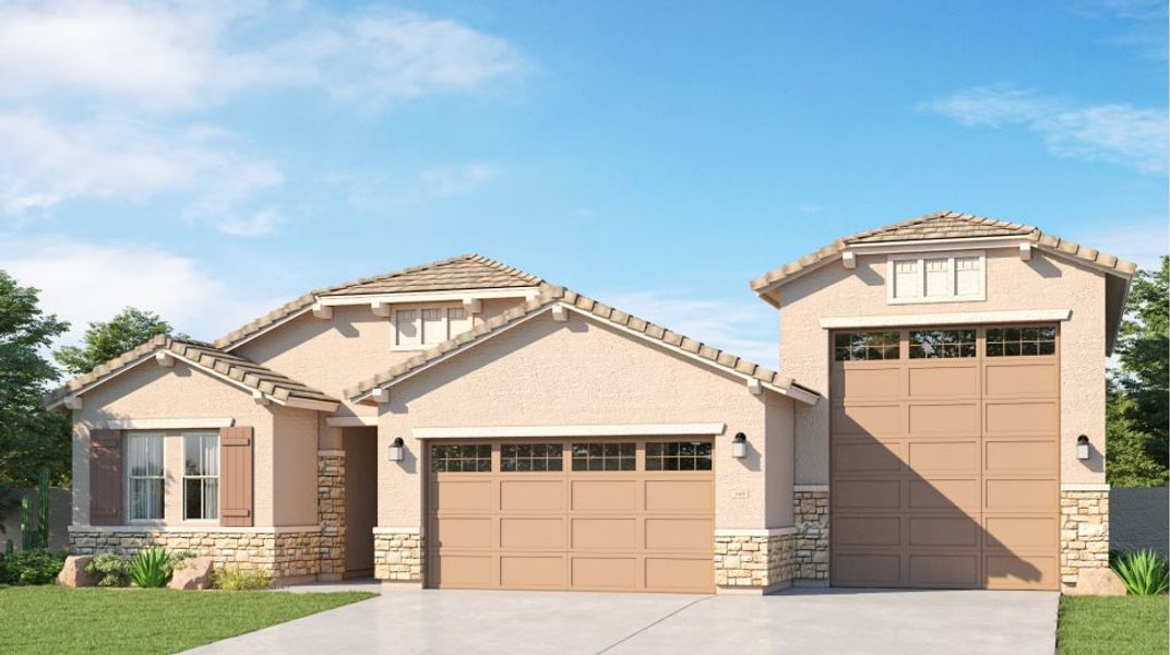 Front exterior of a home in the Asante: Destiny community, located in Surprise, AZ (Image 8).