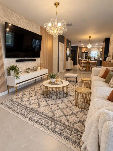 Furnished interior view inside a new home in , Florida City (Image 8).
