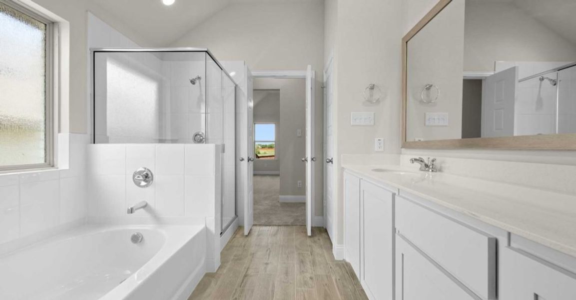 Representative exterior photo of a completed home built from the Alderbury by Impression Homes in Timberbrook, Justin, TX (Image 19).