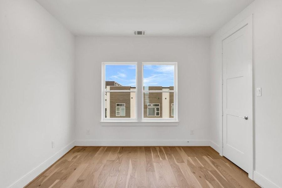 2nd bedroom with Flex room/ Game room on the same floor leading out to the roof top terrace.  Similar plan and finishes.