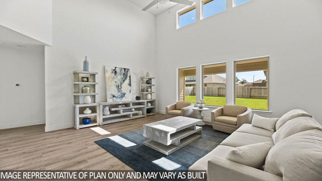 Representative furnished interior of a home built from the Kenzo by D.R. Horton in Riverside Estates, Mont Belvieu (Image 6).