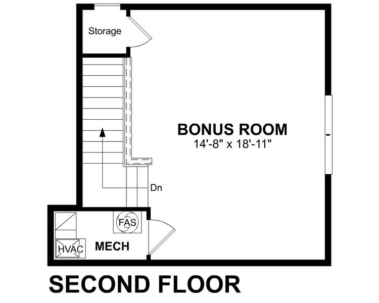 2D floor plan layout for the Leyland by Beazer Homes in Northbrook, Murrells Inlet, SC (Image 4).