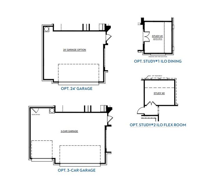 2D floor plan layout for the Concept 2065 by Landsea Homes in Pirate Village, Granbury, TX (Image 3).