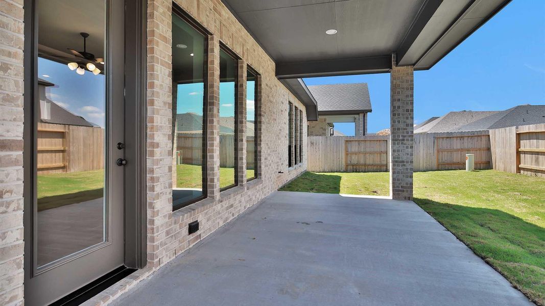 Exterior details and patio area of a home in Grange, Katy (Image 3). Exterior details and patio area of a home in Grange, Katy (Image 3).