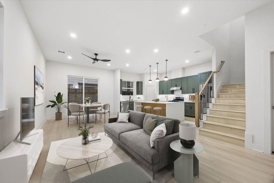 Furnished interior view inside a new home in , Houston (Image 7).