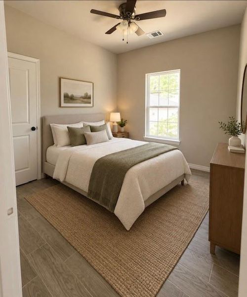Bedroom 2. Virtually staged.