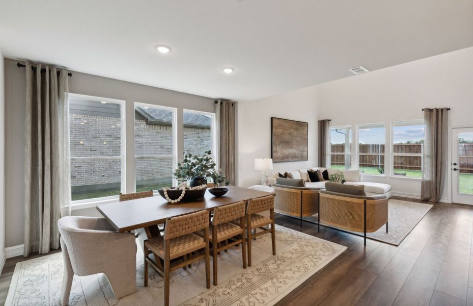 Dining area with view of gathering room