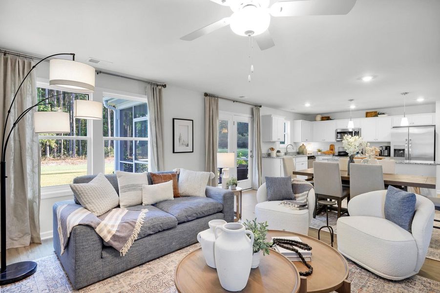 Furnished interior view inside a new home in , Summerville (Image 15). Furnished interior view inside a new home in , Summerville (Image 15).