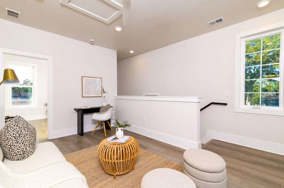 Furnished interior view inside a new home in Walk at Park Circle, North Charleston (Image 28). Furnished interior view inside a new home in Walk at Park Circle, North Charleston (Image 28).