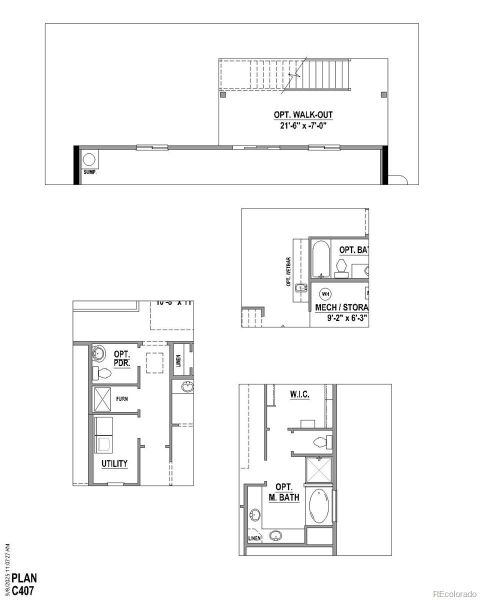 2D floor plan layout of this home in Sterling Ranch Homestead 80s, Colorado Springs, CO (Image 4).
