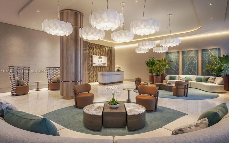 Furnished interior view inside a new home in , Hollywood (Image 8).