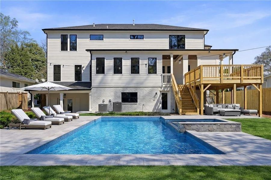 Exterior details and patio area of a home in , Atlanta (Image 26).