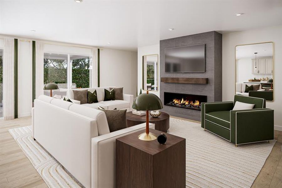Representative furnished interior of a home built from the Lewis by Ryan Homes in Laurel Preserve, Kingsland (Image 3).