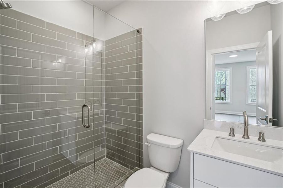 Furnished interior view inside a new home in Ward's Crossing Townhomes, Johns Creek (Image 11).