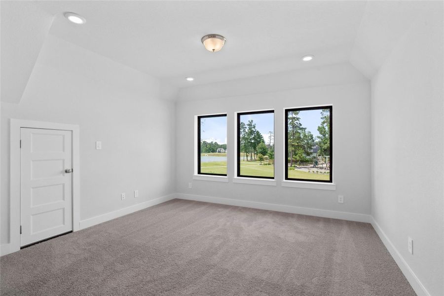 This versatile second-floor Game Room is spacious and bright providing abundant natural light. It offers endless possibilities—envision a cozy media room, a vibrant play area, or a quiet reading nook—adapting easily to the buyer's needs.